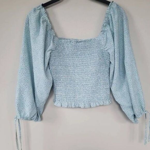 Princess Polly Eirian long sleeve shirred blouse - Picture 4 of 4